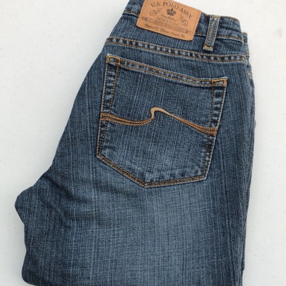 LIKE NEW US POLO ASSN BOOT JEANS 4/26x32 VINTAGE DENIM ⭐